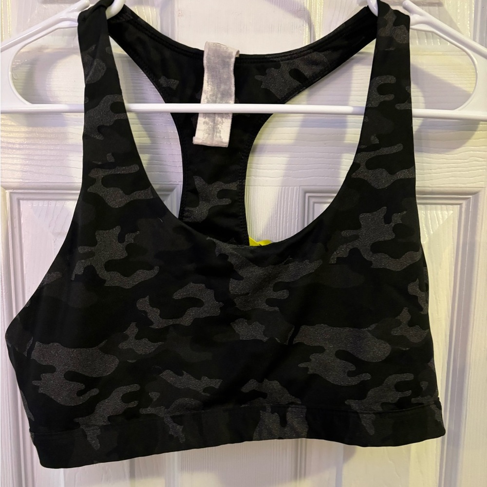 Fabletics camo sports bra